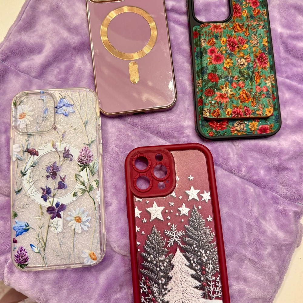 Floral and Festive iPhone 13 Pro Max Case Set